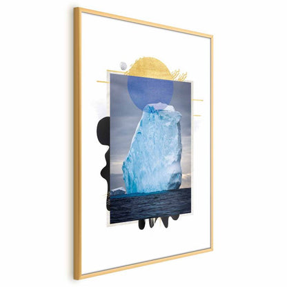 Artgeist plakat Isbjerg 21x30 cm med guldramme, 1 stk