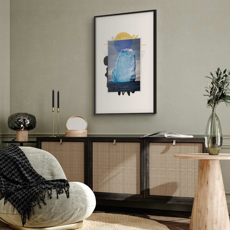 Artgeist plakat Isbjerg 29,7 x 42 cm med sort ramme, 1 stk