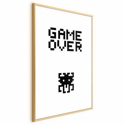 Artgeist Game over plakat 29,7 x 42 cm med guldramme, 1 stk