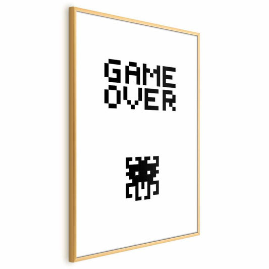 Artgeist Game over plakat 29,7 x 42 cm med guldramme, 1 stk