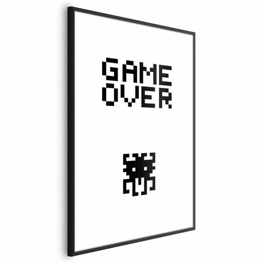 Artgeist Game over plakat 60 x 90 cm med sort ramme, 1 stk