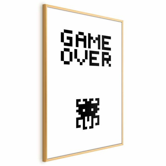 Artgeist Game over plakat 60 x 90 cm med guldramme, 1 stk