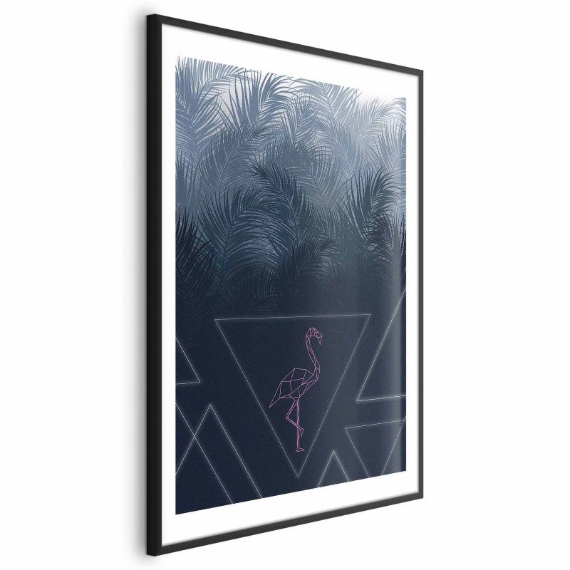 Artgeist plakat geometrisk fugl 21x30 cm med sort ramme, 1 stk