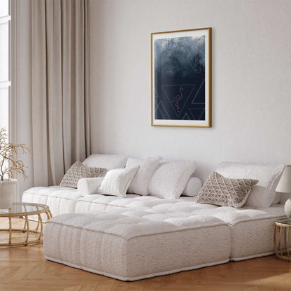 Artgeist plakat geometrisk fugl 29,7x42 cm med gyldent ramme, 1 stk