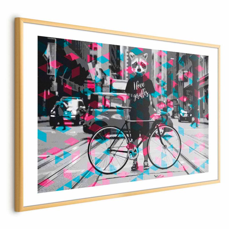 Artgeist plakat giraffer 42 x 29,7 cm med guldramme, 1 stk