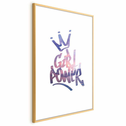 Artgeist Girl Power plakat 29,7 x 42 cm med guldramme, 1 stk