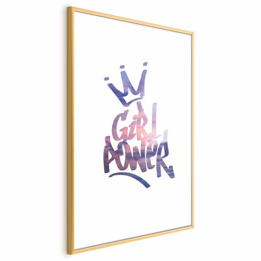 Artgeist Girl Power plakat 29,7 x 42 cm med guldramme, 1 stk