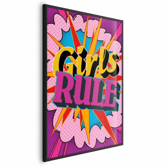 Artgeist Girls Rule plakat 21x30 cm med sort ramme, 1 stk