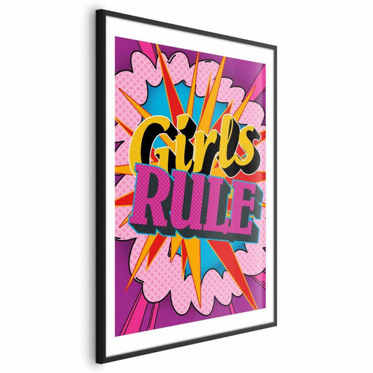 Artgeist Girls Rule plakat 21 x 30 cm med sort ramme, 1 stk