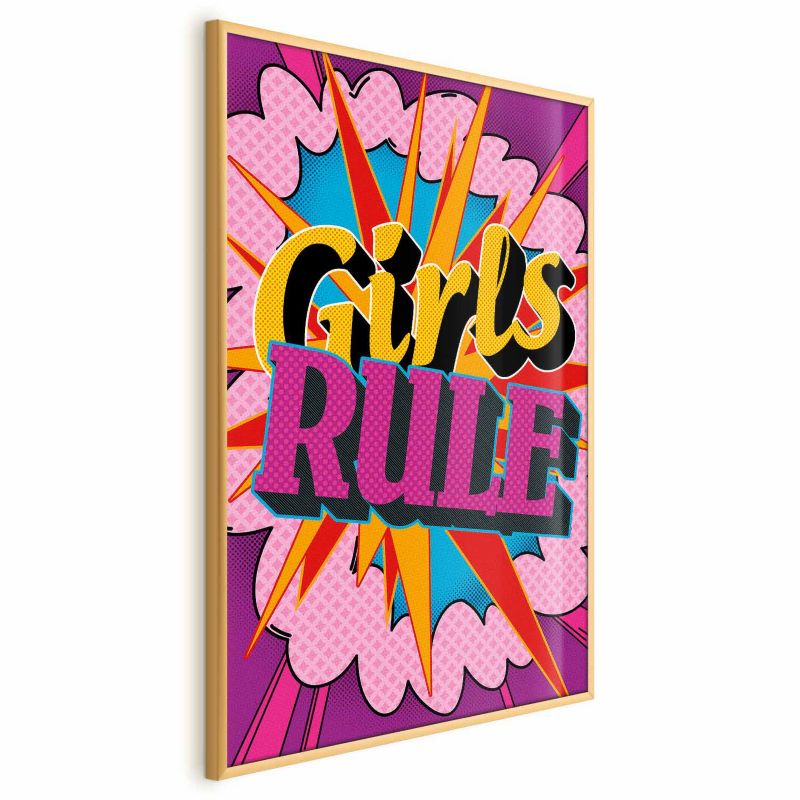 Plakat Artgeist Girls Rule 29,7 x 42 cm med guldramme, 1 stk