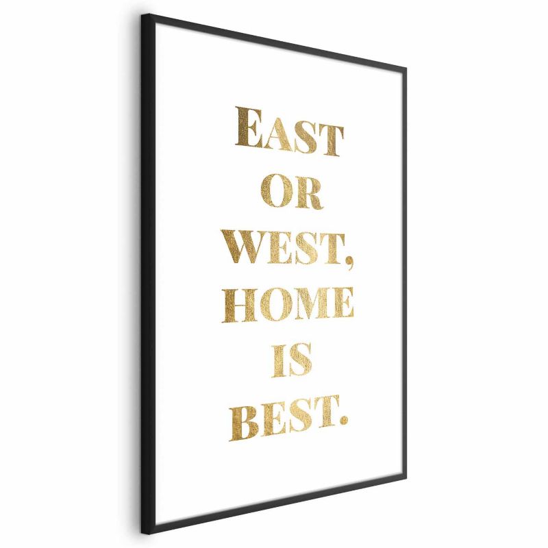 Artgeist Gold Home plakat 21 x 30 cm med sort ramme, 1 stk
