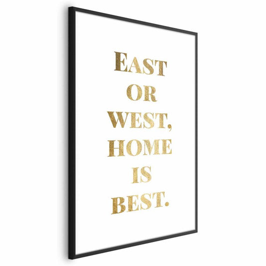 Artgeist Gold Home plakat 21 x 30 cm med sort ramme, 1 stk
