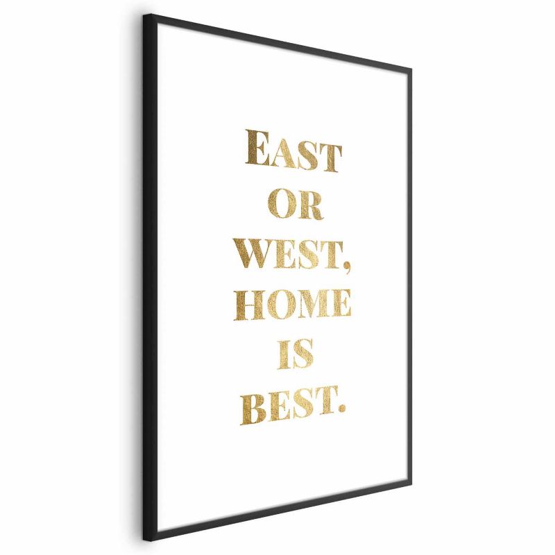 Artgeist Gold Home plakat 21 x 30 cm med sort ramme, 1 stk