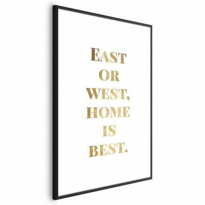 Artgeist Gold Home plakat 21 x 30 cm med sort ramme, 1 stk