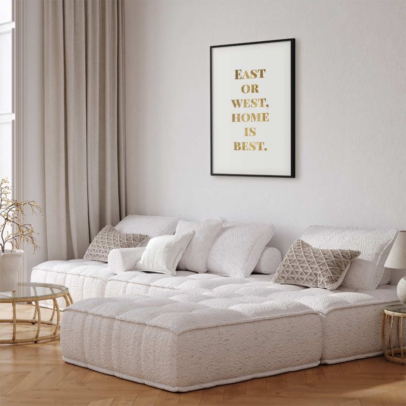 Artgeist Gold Home plakat 21 x 30 cm med sort ramme, 1 stk