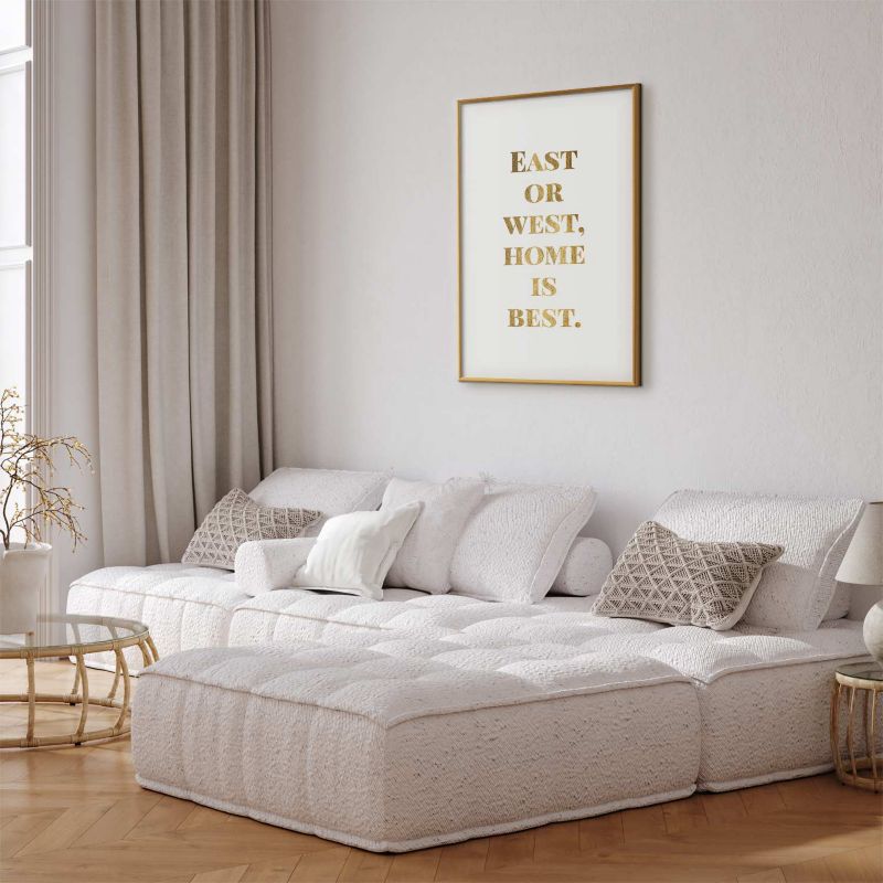 Artgeist Gold Home plakat 29,7 x 42 cm med guldramme, 1 stk