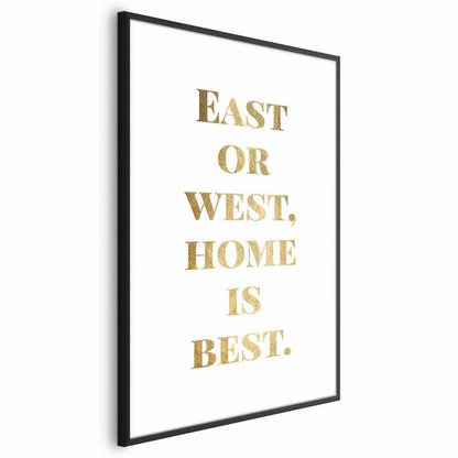 Artgeist Gold Home plakat 40x60 cm med sort ramme, 1 stk