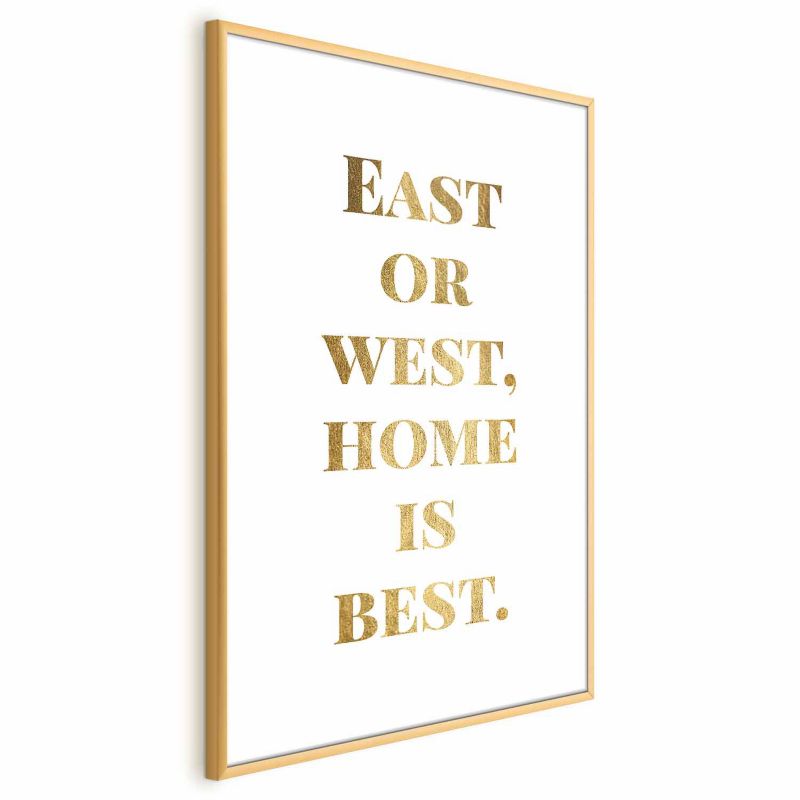 Artgeist Gold Home plakat 40x60 cm med guldramme, 1 stk