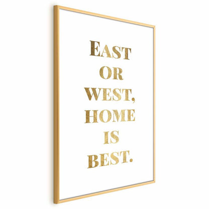 Artgeist Gold Home plakat 40x60 cm med guldramme, 1 stk
