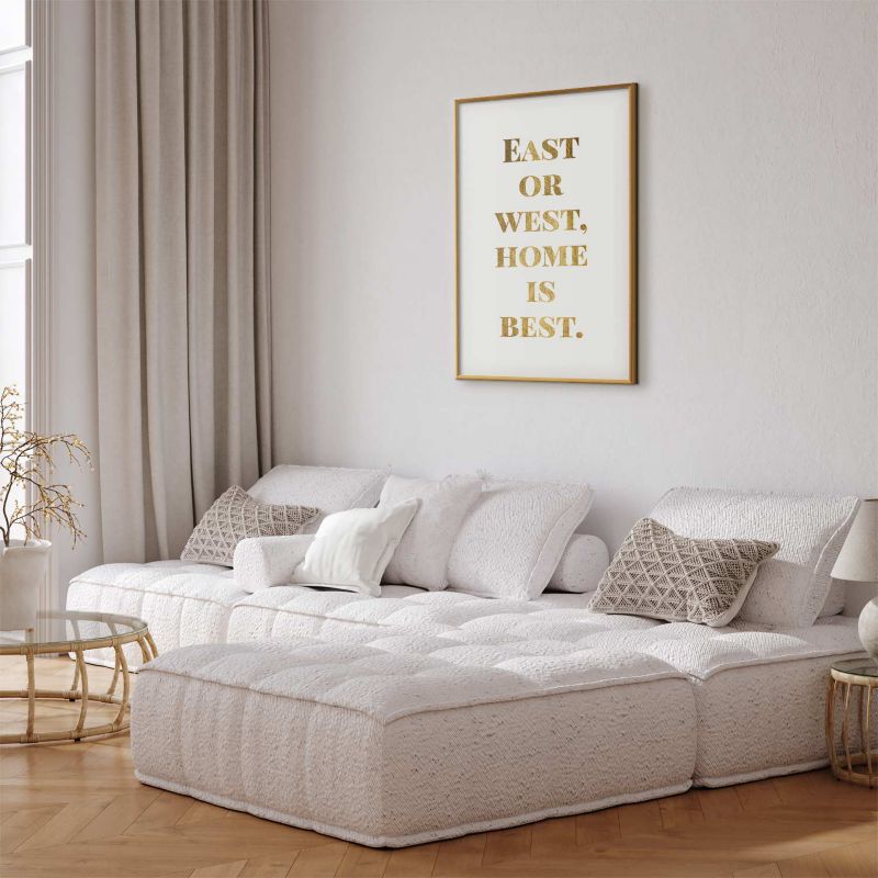 Artgeist Gold Home plakat 40x60 cm med guldramme, 1 stk