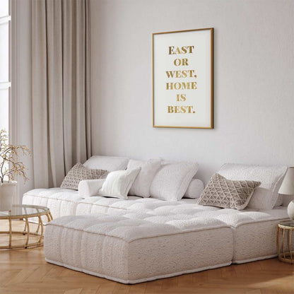 Artgeist Gold Home plakat 40x60 cm med guldramme, 1 stk