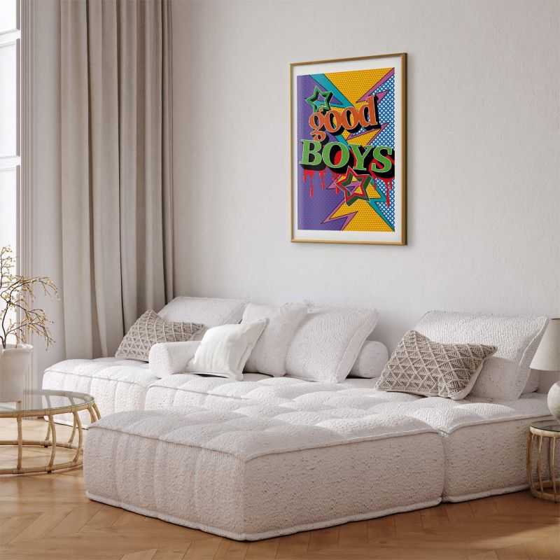 Artgeist Good Boys plakat 29,7 x 42 cm med guldramme, 1 stk