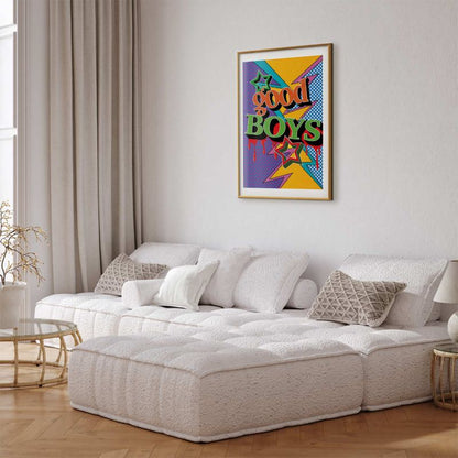 Artgeist Good Boys plakat 60x90 cm med guldramme, 1 stk