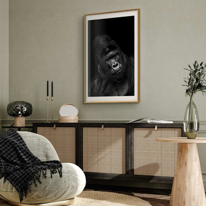 Artgeist plakat gorilla 40 x 60 cm med guldramme 1 stk