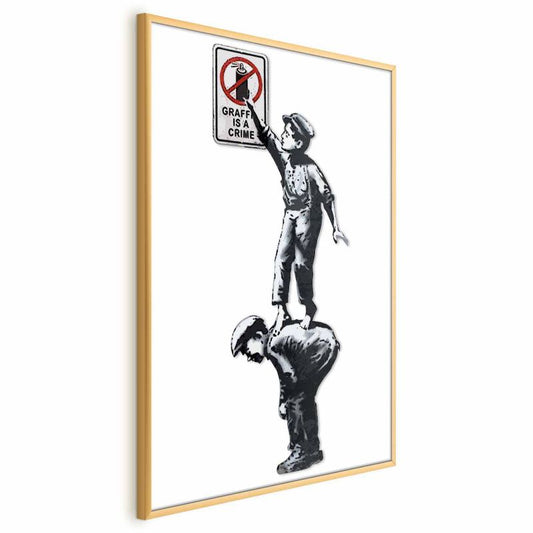 Artgeist graffiti plakat 21 x 30 cm med guldramme, 1 stk