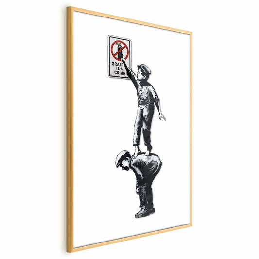 Artgeist graffiti plakat 29,7 x 42 cm med guldramme, 1 stk
