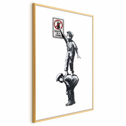 Artgeist graffiti plakat 40 x 60 cm med guldramme, 1 stk