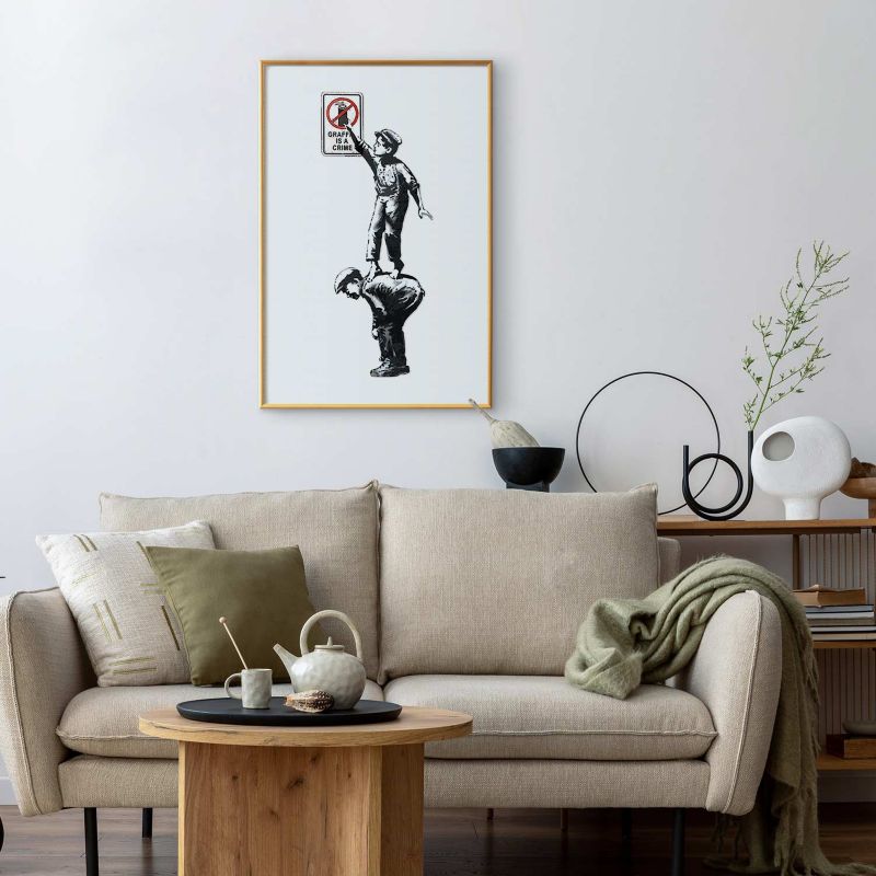 Artgeist graffiti plakat 40 x 60 cm med guldramme, 1 stk