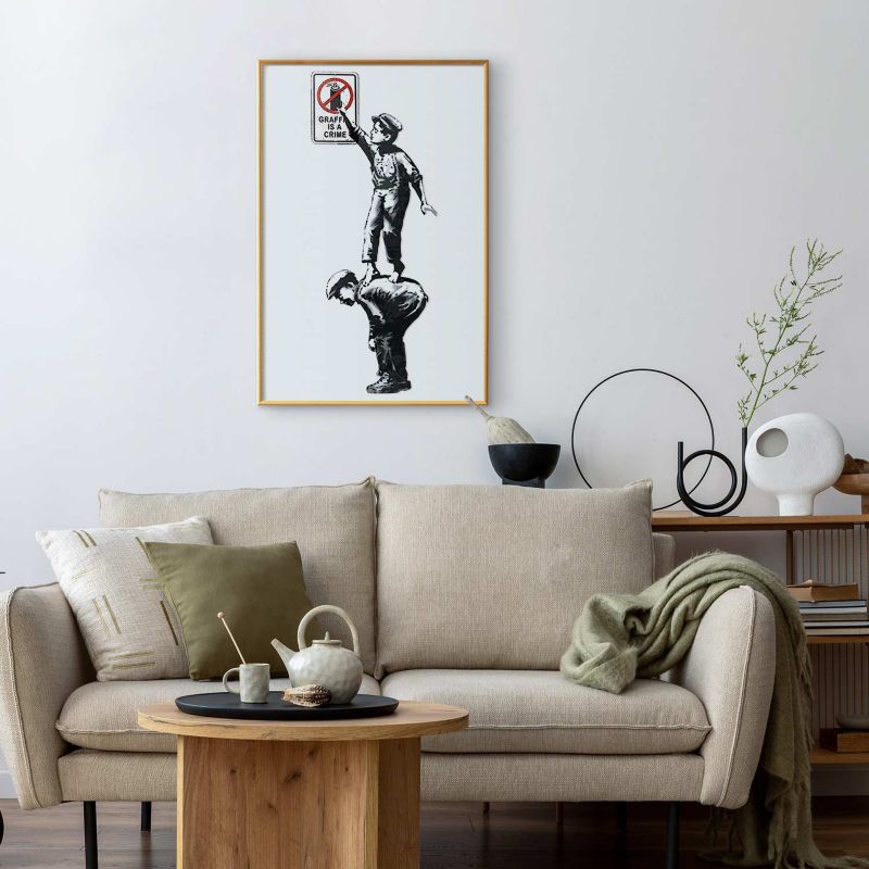 Artgeist graffiti plakat 40 x 60 cm med guldramme, 1 stk