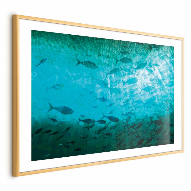 Artgeist plakat Gromada fisk 42 x 29,7 cm med guldramme, 1 stk