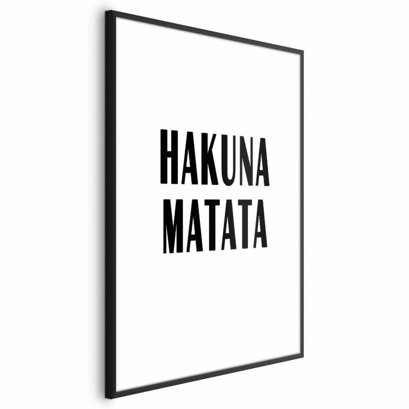 Artgeist Hakuna Matata plakat 29,7 x 42 cm med sort ramme, 1 stk