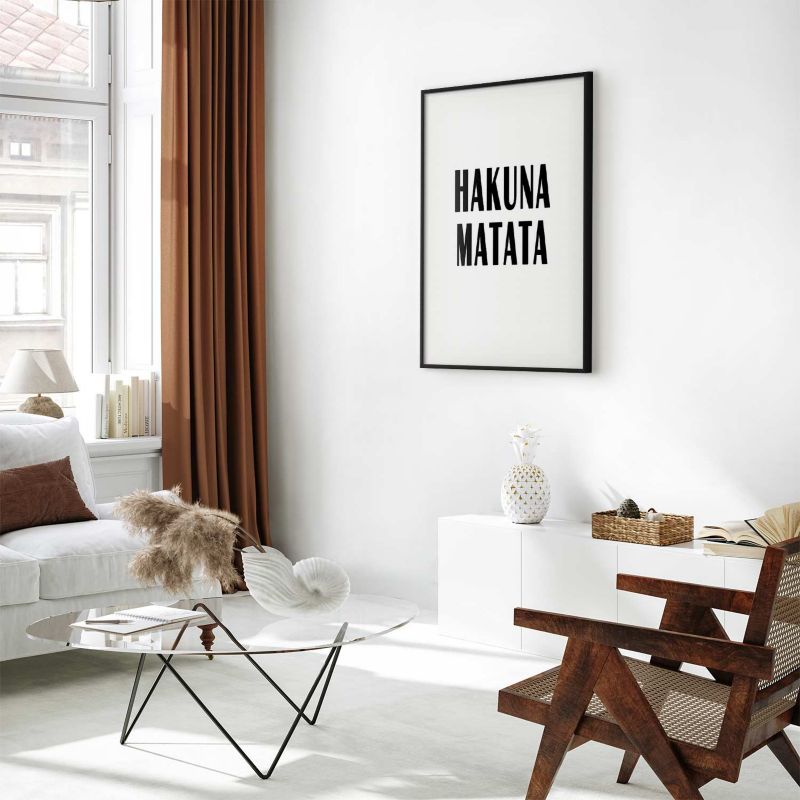 Artgeist Hakuna Matata plakat 29,7 x 42 cm med sort ramme, 1 stk