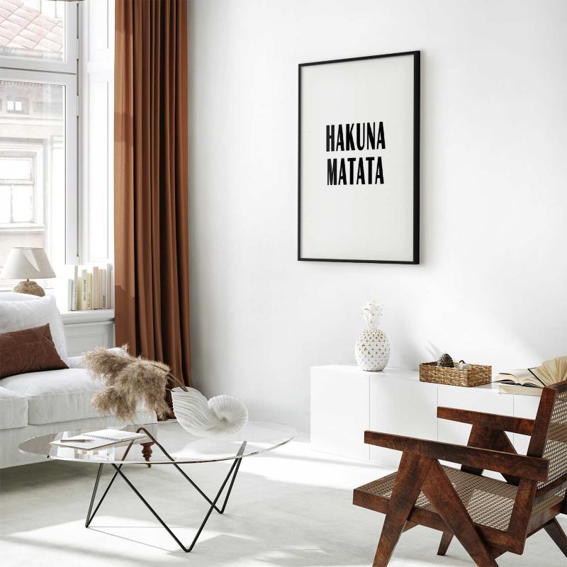 Artgeist Hakuna Matata plakat 29,7 x 42 cm med sort ramme, 1 stk