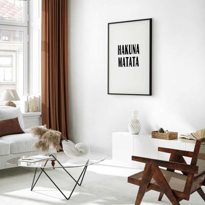 Artgeist Hakuna Matata plakat 29,7 x 42 cm med sort ramme, 1 stk