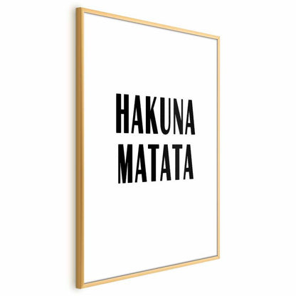 Artgeist Hakuna Matata plakat 29,7 x 42 cm med guldramme, 1 stk