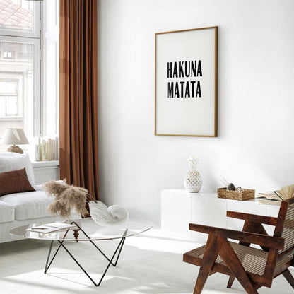 Artgeist Hakuna Matata plakat 29,7 x 42 cm med guldramme, 1 stk