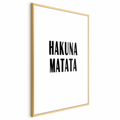 Artgeist Hakuna Matata plakat 29,7 x 42 cm med guldramme, 1 stk