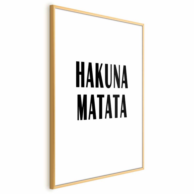 Artgeist Hakuna Matata plakat 40 x 60 cm med guldramme, 1 stk