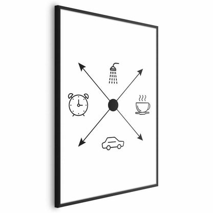 Artgeist plakat dagsplan 29,7 x 42 cm med sort ramme, 1 stk