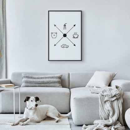 Artgeist plakat dagsplan 29,7 x 42 cm med sort ramme, 1 stk