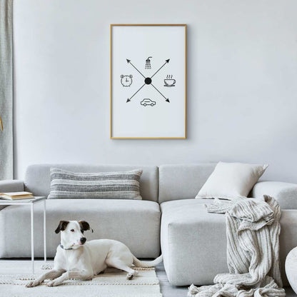 Artgeist plakat dagsplan 60 x 90 cm med guldramme, 1 stk