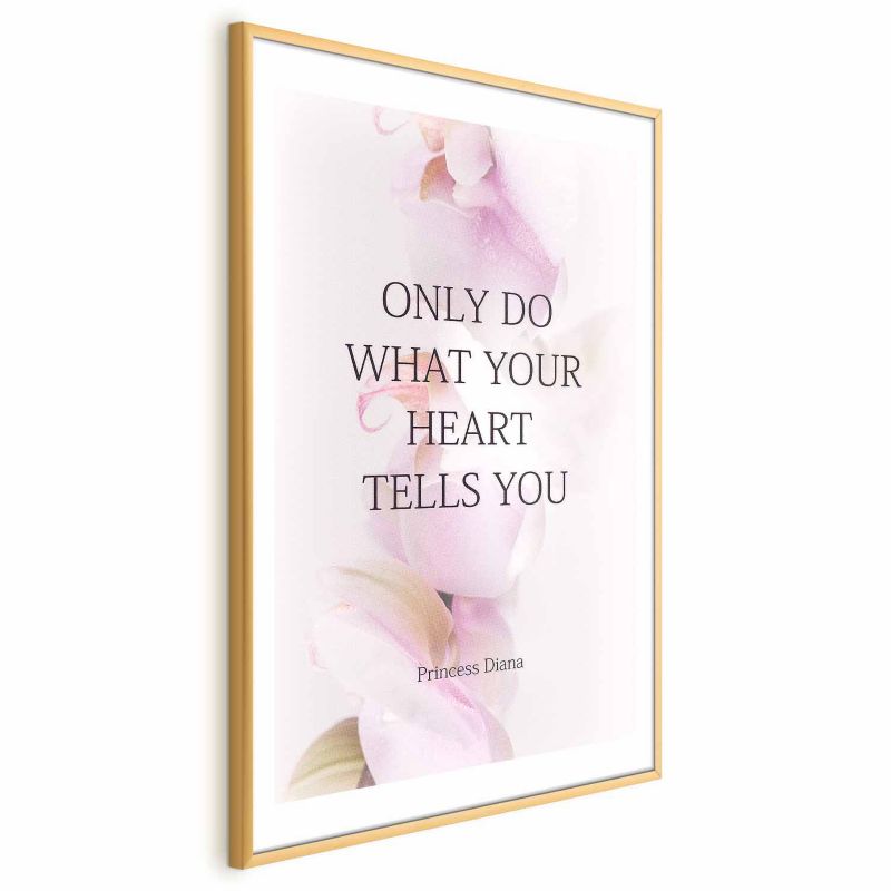 Artgeist Heart plakat 21x30 cm med guldramme, 1 stk