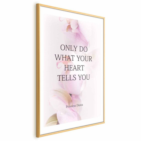 Artgeist Heart plakat 21x30 cm med guldramme, 1 stk