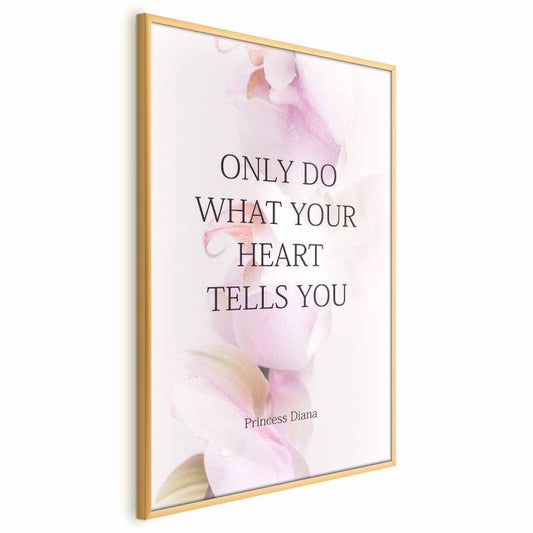 Artgeist Heart plakat 29,7 x 42 cm med guldramme, 1 stk