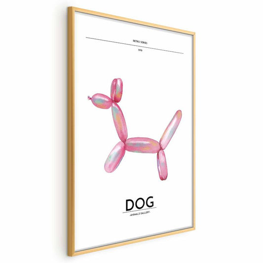 Artgeist Holo-Dog plakat 60x90 cm med gyldent ramme, 1 stk