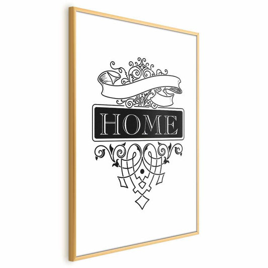 Artgeist Home plakat 21 x 30 cm med guldramme, 1 stk